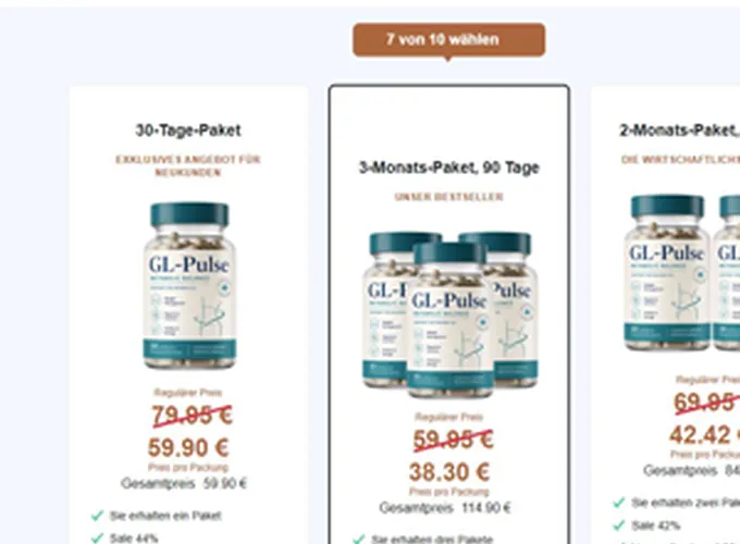 Aperçu public de l’offre GL-Pulse avec packs de un, deux et trois flacons